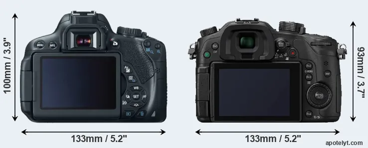 Comparison 650D or GH4 rear
