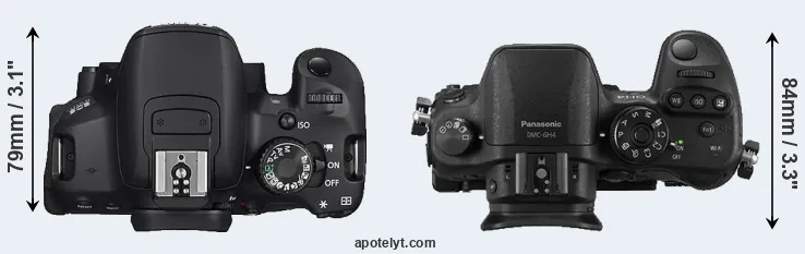 Compare 650D versus GH4 top