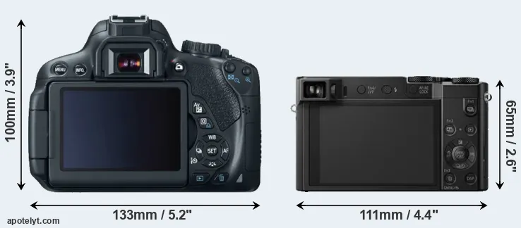 Comparison 650D or TZ100 rear