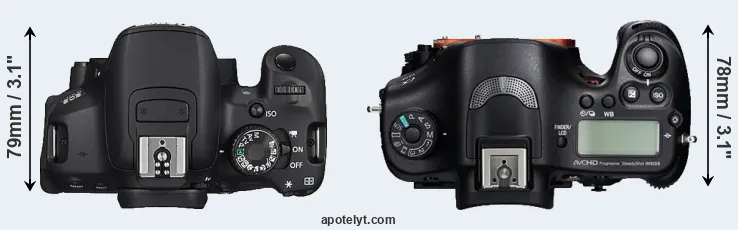Compare 650D versus A99 top