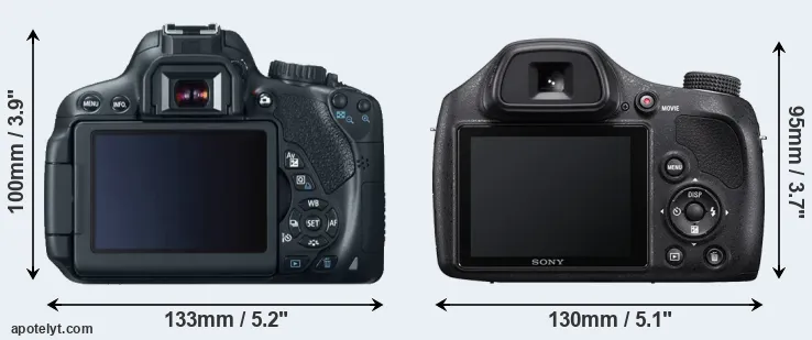 Comparison 650D or H400 rear