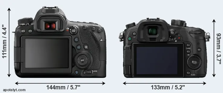 Comparison 6D Mark II or GH4 rear