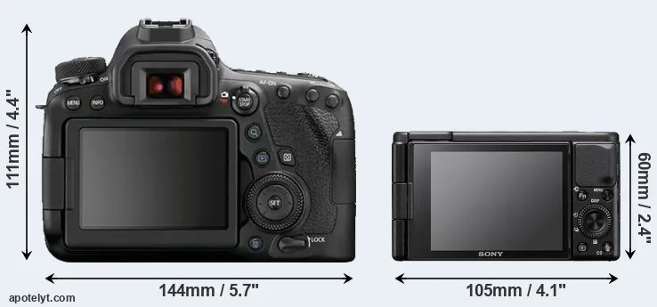 Comparison 6D Mark II or ZV-1 rear