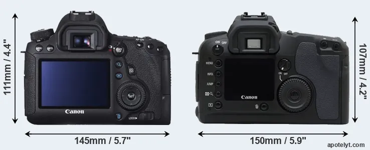 Comparison 6D or D30 rear