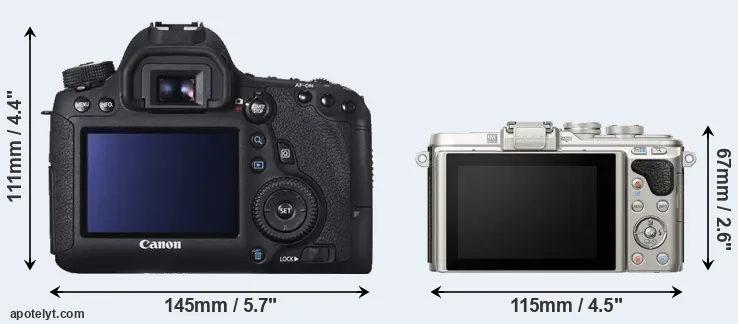 Comparison 6D or E-PL8 rear