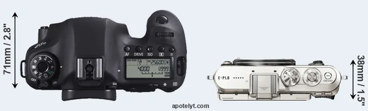 Compare 6D versus E-PL8 top