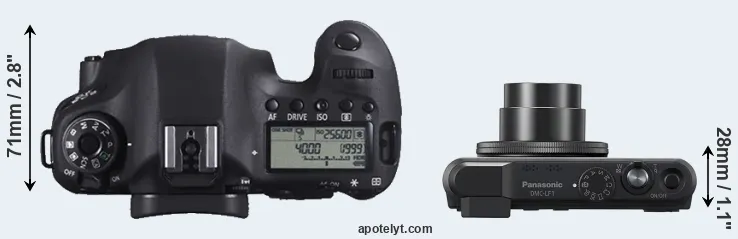 Compare 6D versus LF1 top