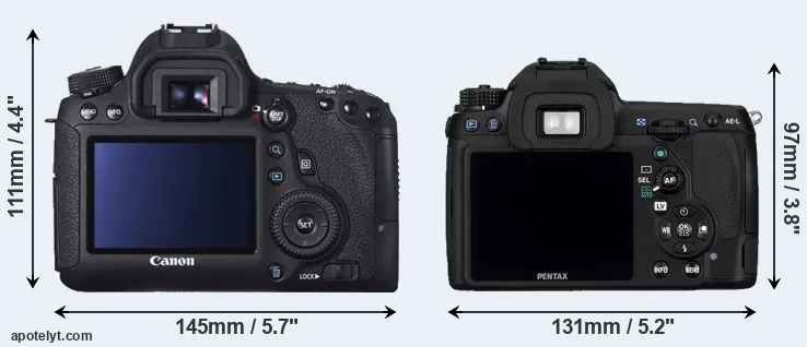 Comparison 6D or K-5 rear
