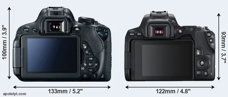 Comparison 700D or SL3 rear