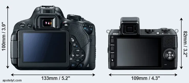 Comparison 700D or V2 rear
