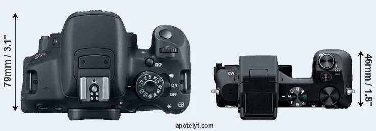 Compare 700D versus V2 top