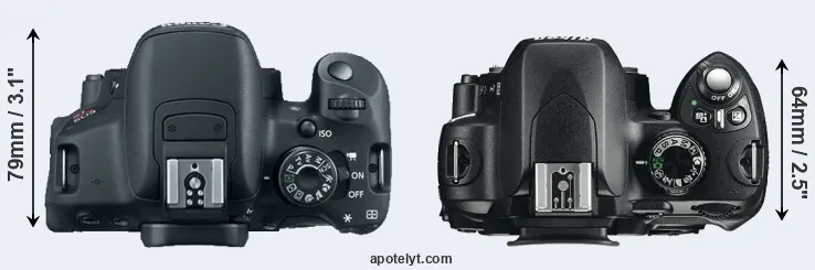 Compare 700D versus D60 top