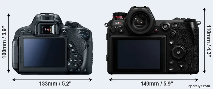 Comparison 700D or S1R rear