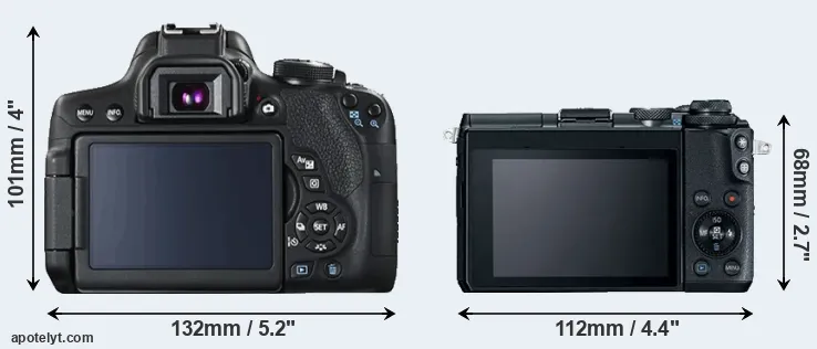 Comparison 750D or M6 rear