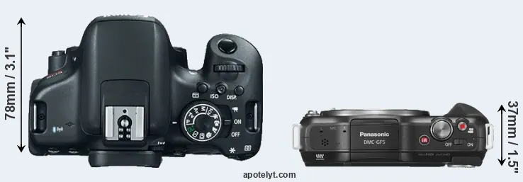 Compare 750D versus GF5 top