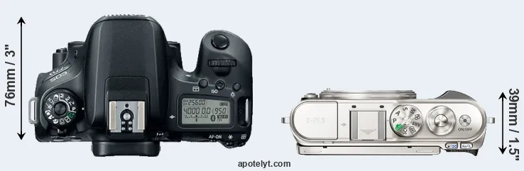 Compare 77D versus E-PL9 top