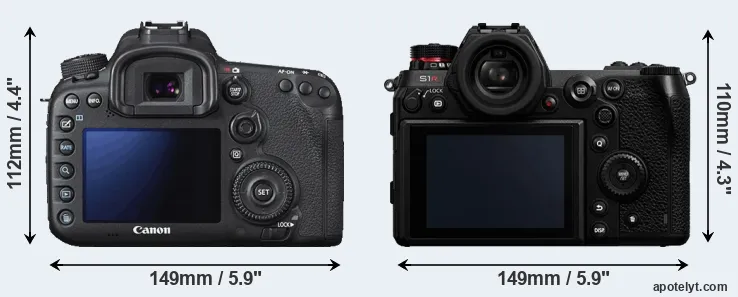 Comparison 7D Mark II or S1R rear