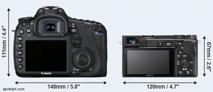 Comparison 7D or A6100 rear