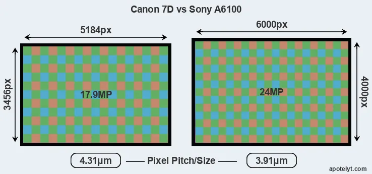7D versus A6100 MP
