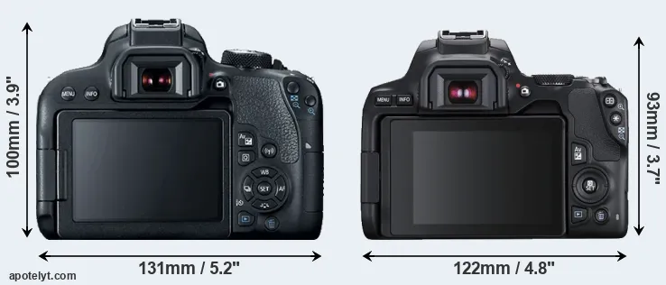Comparison 800D or SL3 rear