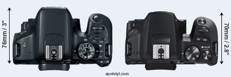 Compare 800D versus SL3 top