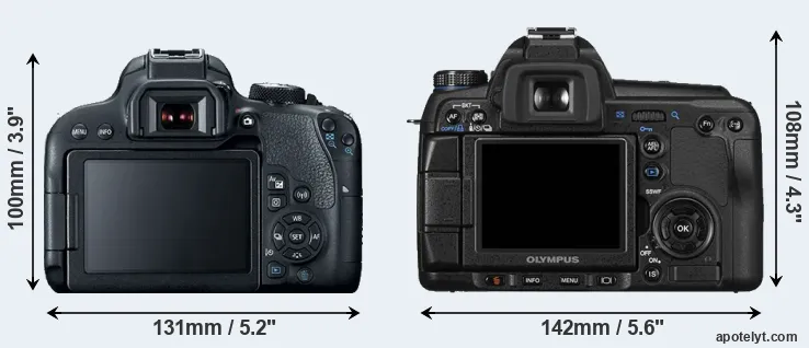 Comparison 800D or E-30 rear