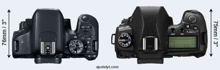 Compare 800D versus E-30 top