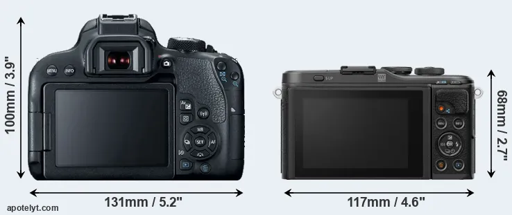 Comparison 800D or E-PL10 rear