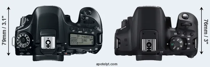 Compare 80D versus T8i top