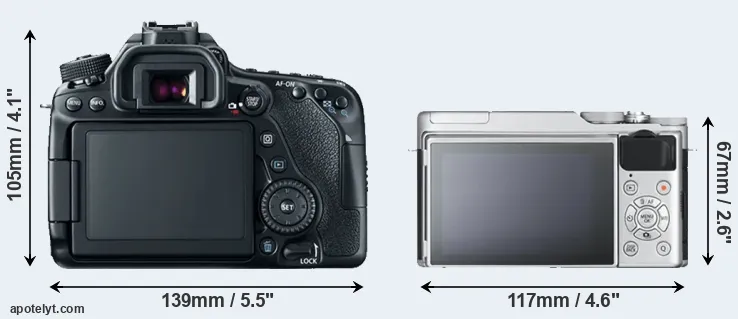 Comparison 80D or X-A10 rear