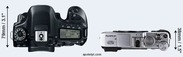 Compare 80D versus X-E1 top