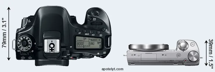 Compare 80D versus NEX-5T top