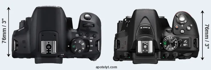 Compare 850D versus D5300 top