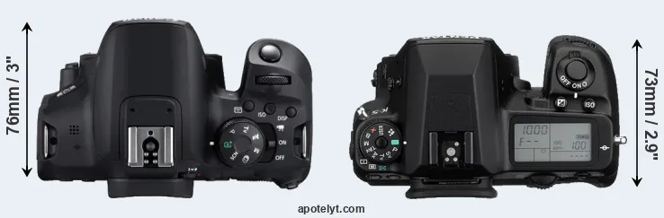 Compare 850D versus K-5 top