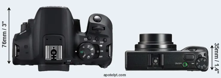 Compare 850D versus GR IIIx top