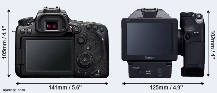 Comparison 90D or XC10 rear