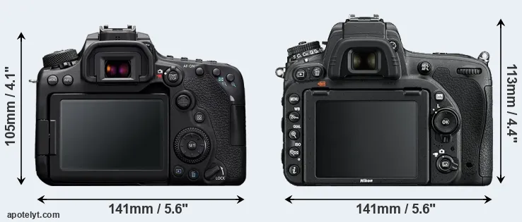Comparison 90D or D750 rear
