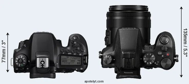 Compare 90D versus FZ2500 top