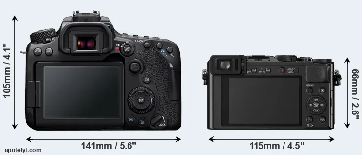Comparison 90D or LX100 rear