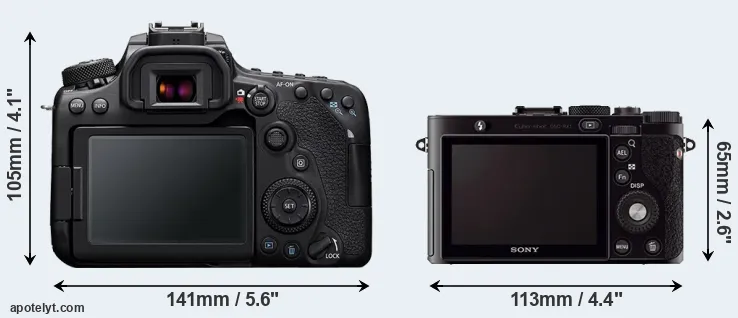 Comparison 90D or RX1 rear