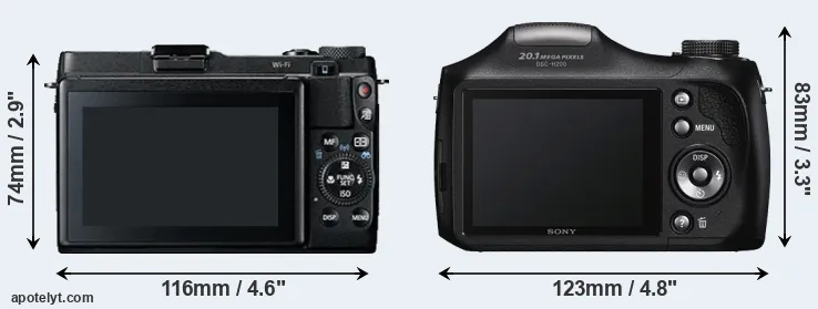Comparison G1X Mark II or H200 rear