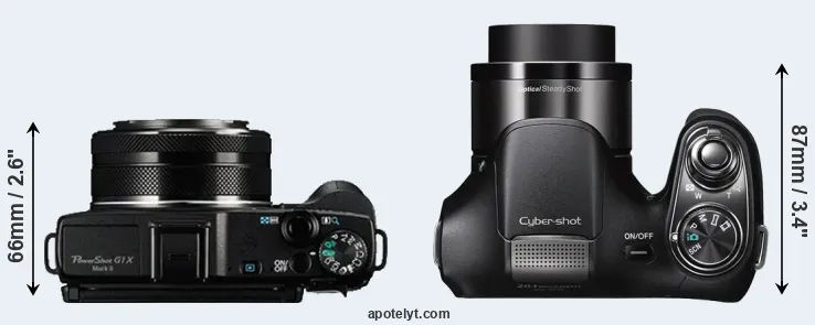 Compare G1X Mark II versus H200 top
