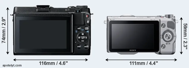 Comparison G1X Mark II or NEX-5T rear