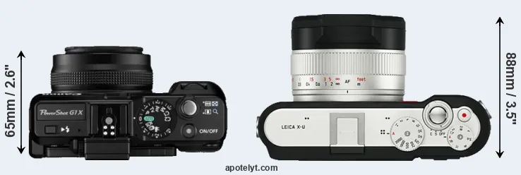 Compare G1X versus X-U Typ 113 top
