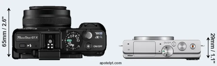 Compare G1X versus J4 top