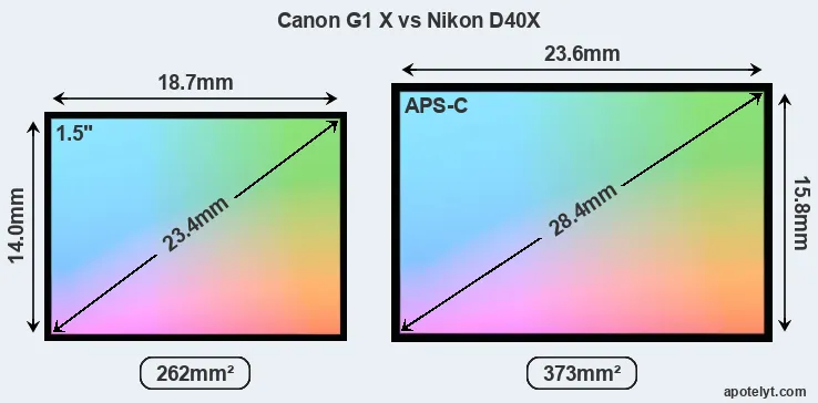 Canon G1 X and Nikon D40X sensor measures