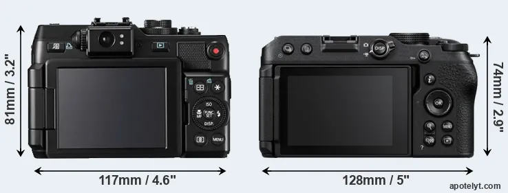 Comparison G1X or Z30 rear