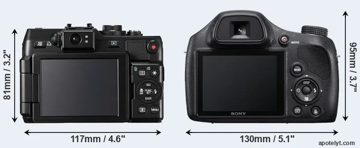 Comparison G1X or H400 rear