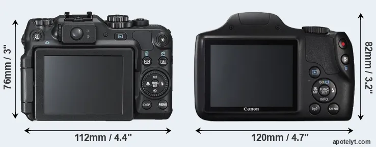 Comparison G12 or SX540 rear