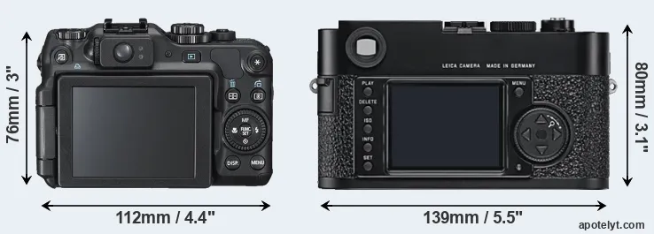Comparison G12 or M9 rear